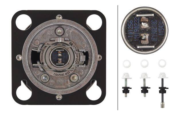 HELLA 1BL 009 071-081 DE/Halogen-Hauptscheinwerfer - Premium 50 - 12V - rund - Einbau - links/rechts