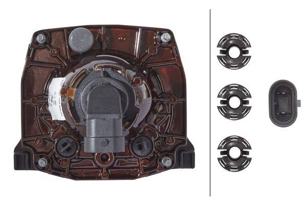HELLA 1BL 009 999-041 DE/Halogen-Hauptscheinwerfer - 90mm Performance - 24V - rund - Einbau - gehärt