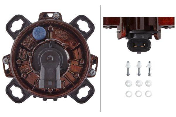 HELLA 1BL 247 042-001 DE/FF/Halogen-Hauptscheinwerfer - 90mm Performance - 12V - rund - Einbau - geh