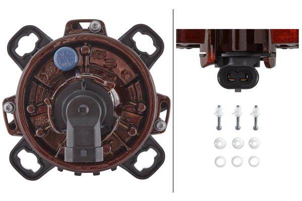 HELLA 1BL 247 042-011 DE/Halogen-Hauptscheinwerfer - 90mm Performance - 24V - rund - Einbau - gehärt