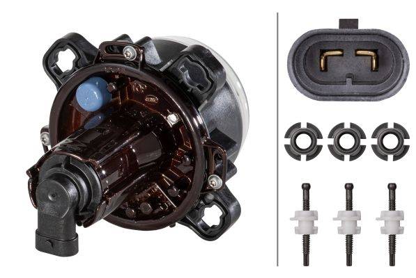 HELLA 1BL 247 042-157 DE-Hauptscheinwerfer - 90mm Performance - 24V - rund - Einbau - gehärtete Stre
