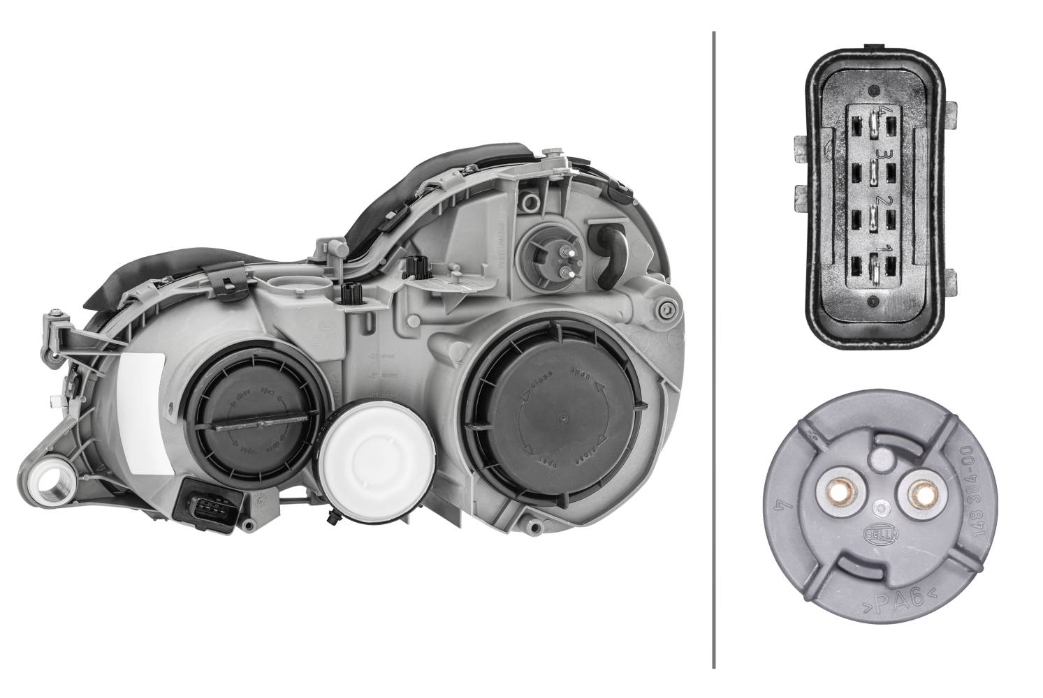 HELLA 1D9 007 450-141 Halogen-Hauptscheinwerfer - rechts - für u.a. MB Clk (C208)