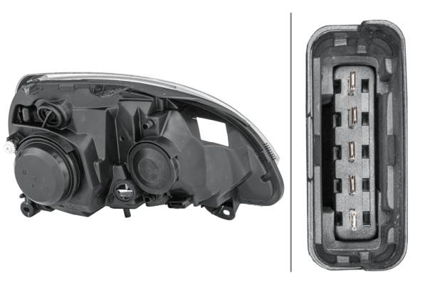 HELLA 1DL 008 461-771 Halogen/Xenon-Hauptscheinwerfer - links - für u.a. Renault Clio II (Bb_, Cb_)