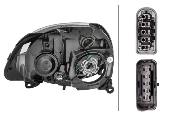 HELLA 1DL 008 461-801 Halogen/Xenon-Hauptscheinwerfer - rechts - für u.a. Renault Clio II (Bb_, Cb_)