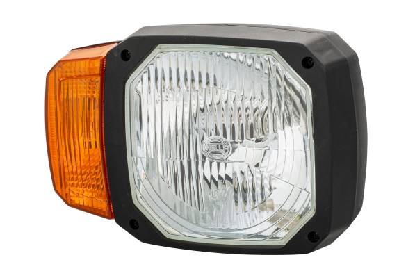 HELLA 1EA 328 450-021 Hauptscheinwerfer - 12V - Anbau - Lichtscheibenfarbe: gelb - Stecker: DEUTSCH