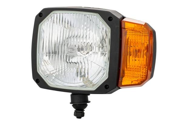 HELLA 1EA 328 450-511 Hauptscheinwerfer - 24V - Einbau - Lichtscheibenfarbe: gelb - Stecker: DEUTSCH