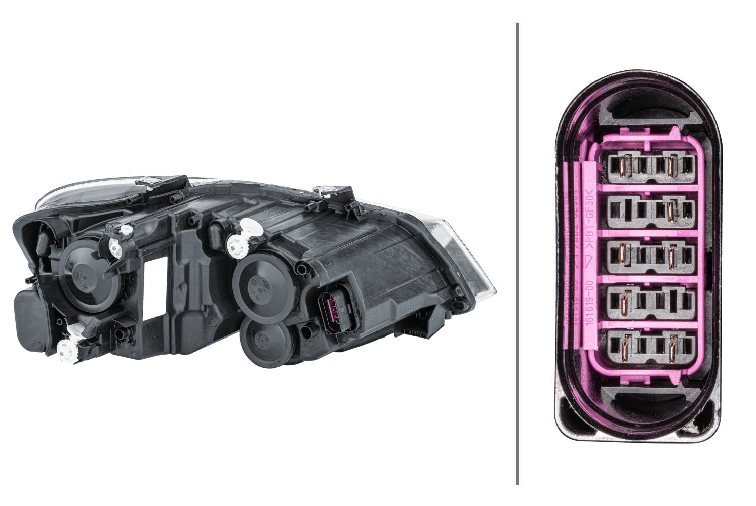 HELLA 1EB 012 034-011 FF/Halogen-Hauptscheinwerfer - links - für u.a. VW Polo (6R1, 6C1)