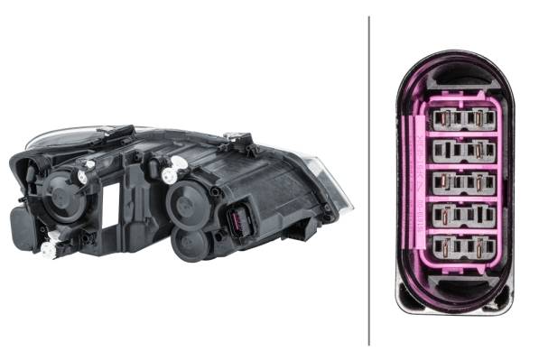 HELLA 1EB 012 034-011 FF/Halogen-Hauptscheinwerfer - links - für u.a. VW Polo (6R1, 6C1)