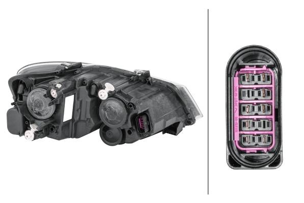 HELLA 1EB 012 034-051 FF/Halogen-Hauptscheinwerfer - links - für u.a. VW Polo (6R1, 6C1)