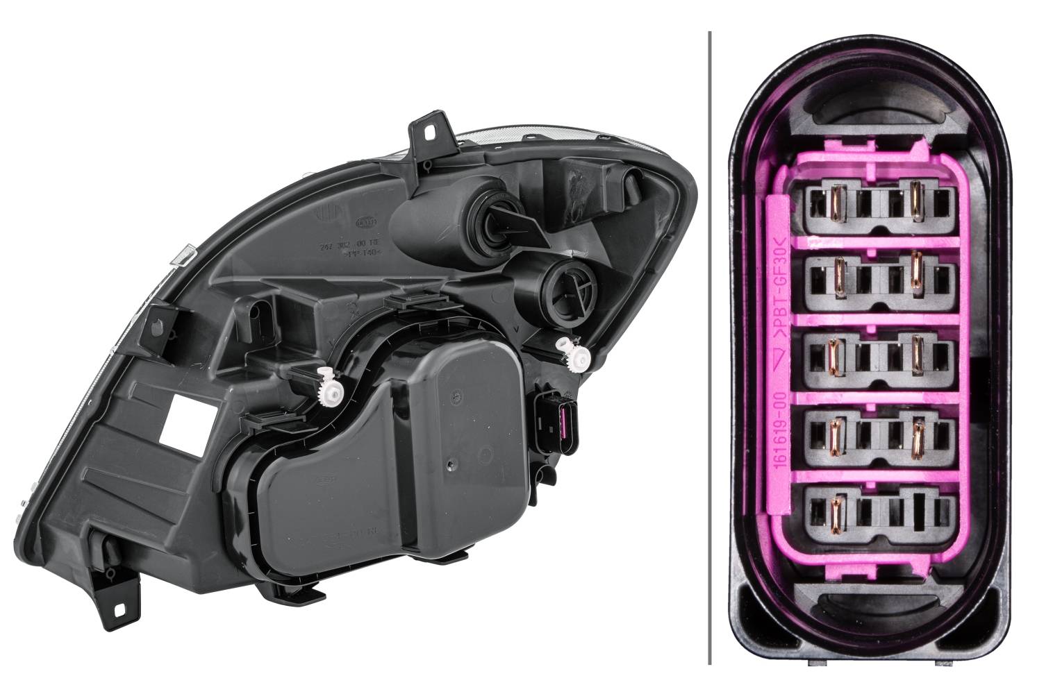 HELLA 1EB 247 012-021 FF/Halogen-Hauptscheinwerfer - rechts - für u.a. MB Sprinter 3,5-T Box (906)