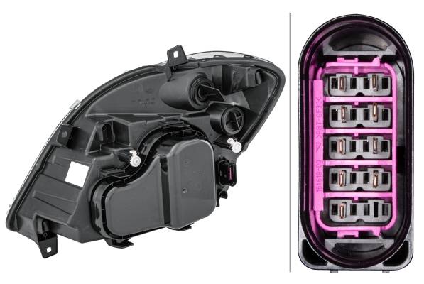 HELLA 1EB 247 012-021 FF/Halogen-Hauptscheinwerfer - rechts - für u.a. MB Sprinter 3,5-T Box (906)