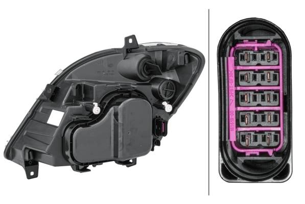 HELLA 1EB 247 012-061 FF/Halogen-Hauptscheinwerfer - rechts - für u.a. MB Sprinter 3,5-T Box (906)