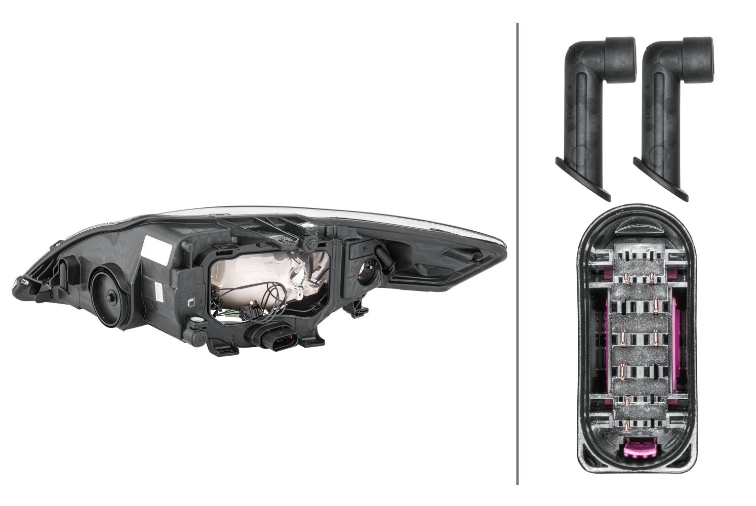 HELLA 1EB 354 996-021 Halogen-Hauptscheinwerfer - rechts - für u.a. Ford Mondeo IV Turnier (Ba7)