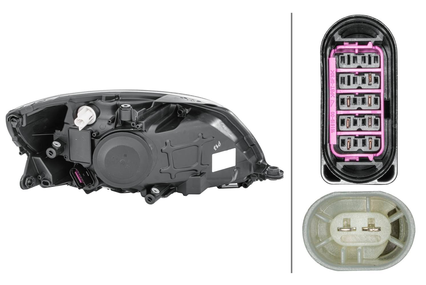 HELLA 1ED 010 417-331 Einfachscheinwerfer/FF-Hauptscheinwerfer - links - für u.a. Skoda Fabia II (54