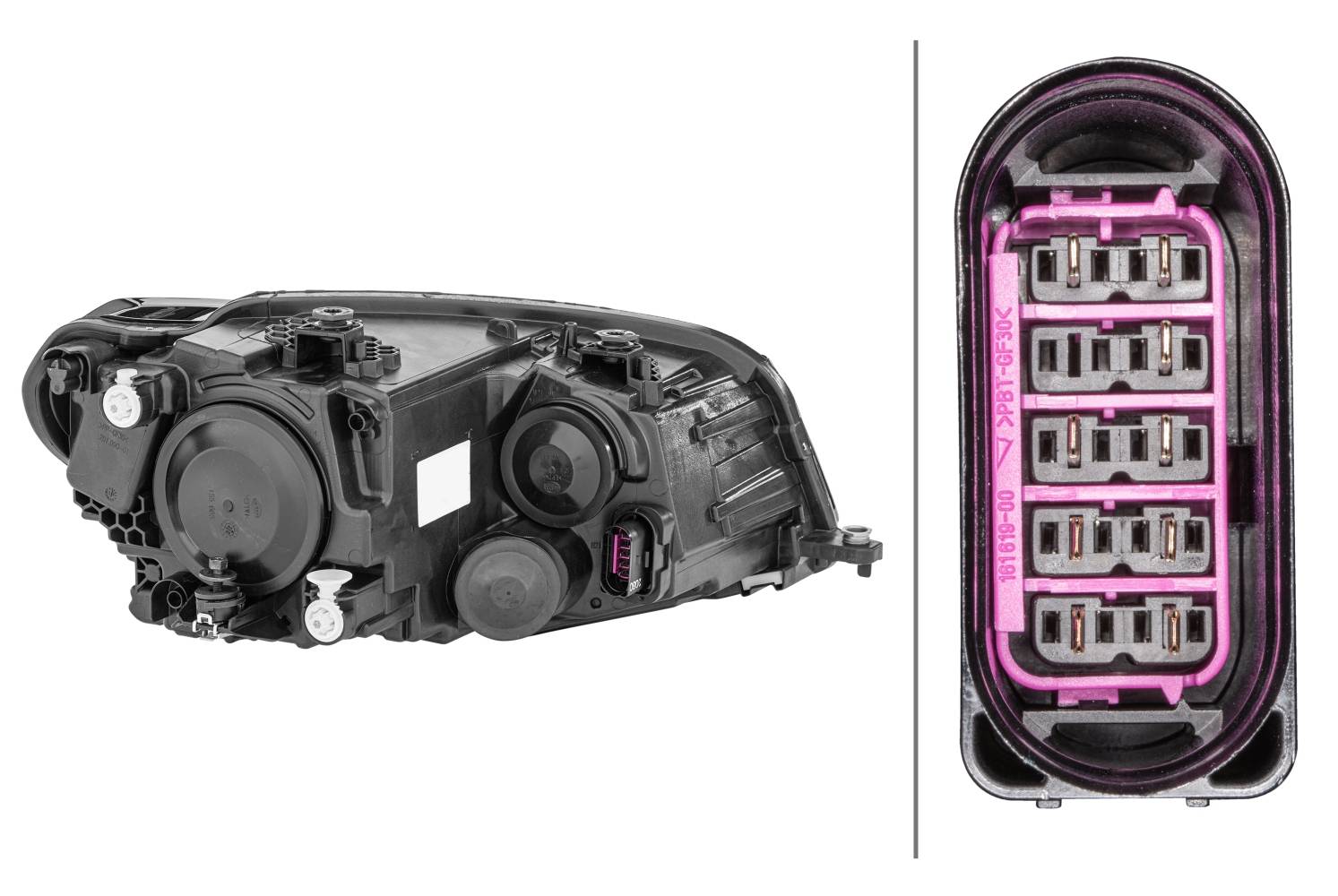 HELLA 1ED 012 286-011 FF/Halogen-Hauptscheinwerfer - links - für u.a. VW Caddy IV Box (Saa, Sah)