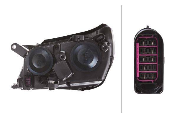 HELLA 1ED 247 038-221 FF/Halogen-Hauptscheinwerfer - rechts - für u.a. VW (SVW) Tiguan (591, 592)