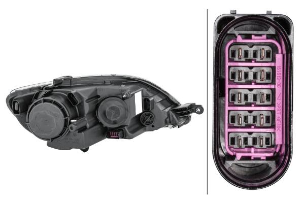 HELLA 1EE 009 948-051 FF/Halogen-Hauptscheinwerfer - links - für u.a. VW Golf Plus (5M1, 521)