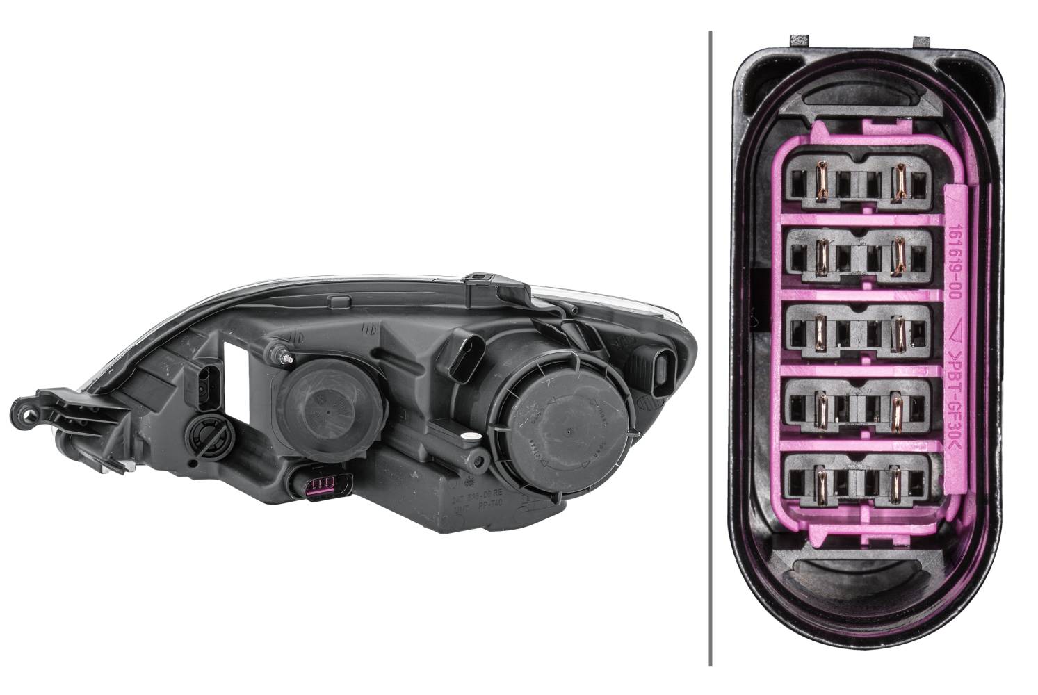 HELLA 1EE 009 948-061 FF/Halogen-Hauptscheinwerfer - rechts - für u.a. VW Golf Plus (5M1, 521)