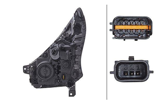 HELLA 1EE 011 410-421 FF/Halogen-Hauptscheinwerfer - rechts - für u.a. Renault Trafic III Box (Fg_)