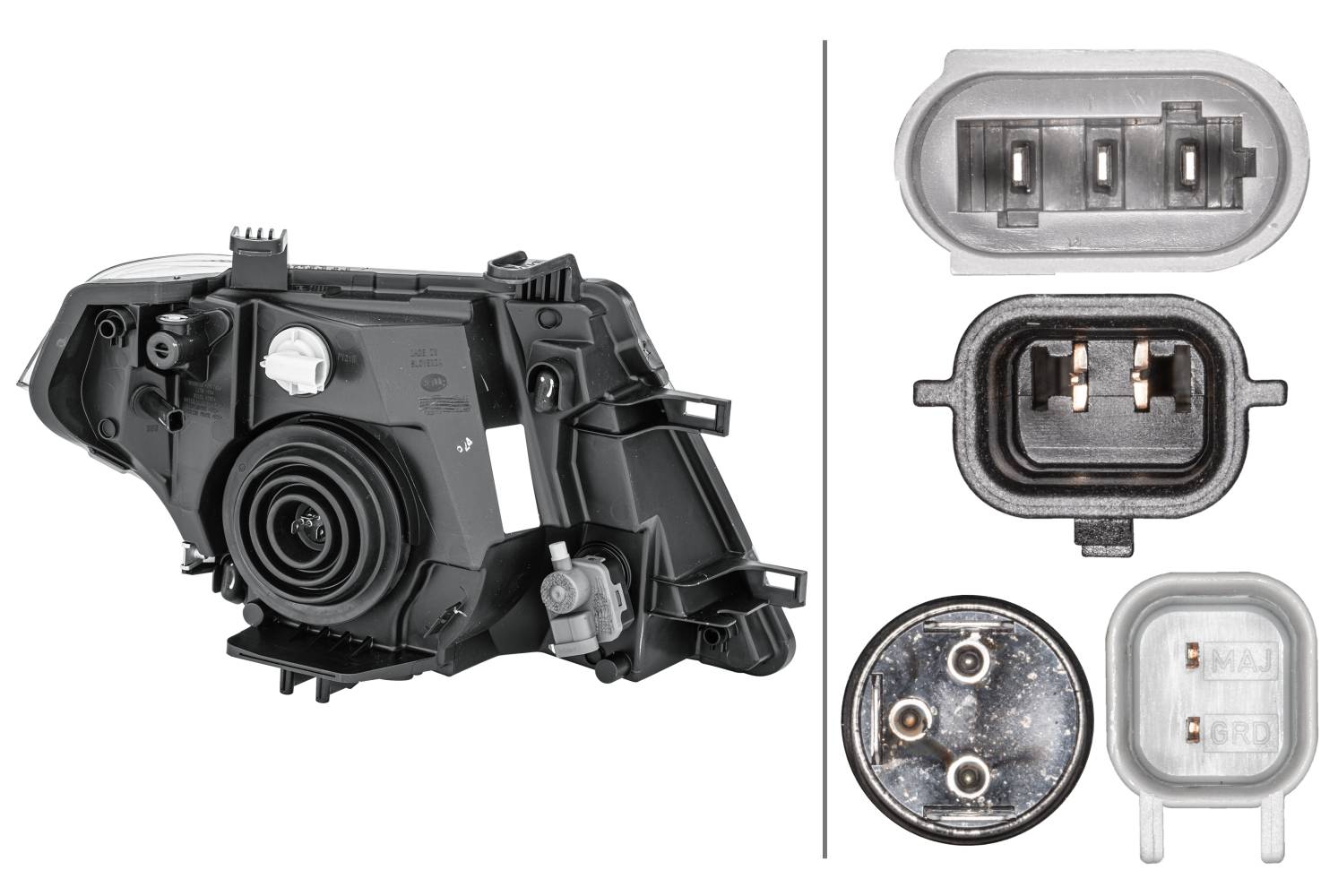 HELLA 1EE 238 055-011 Halogen-Hauptscheinwerfer - links - für u.a. Nissan Pathfinder III (R51)