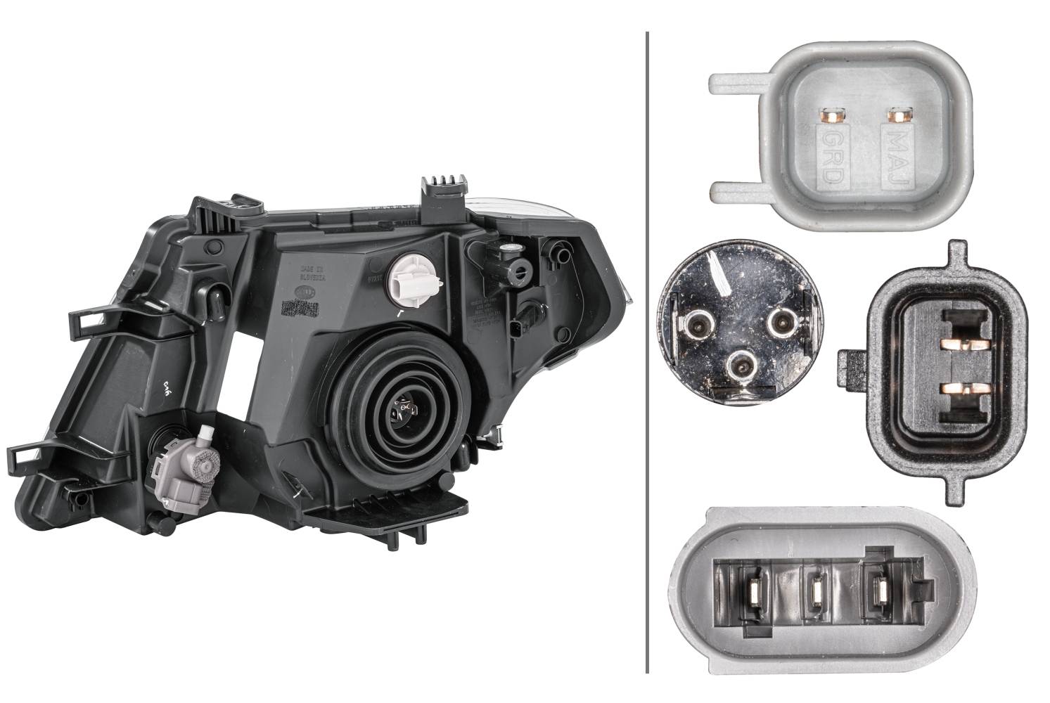 HELLA 1EE 238 055-021 Halogen-Hauptscheinwerfer - rechts - für u.a. Nissan Pathfinder III (R51)