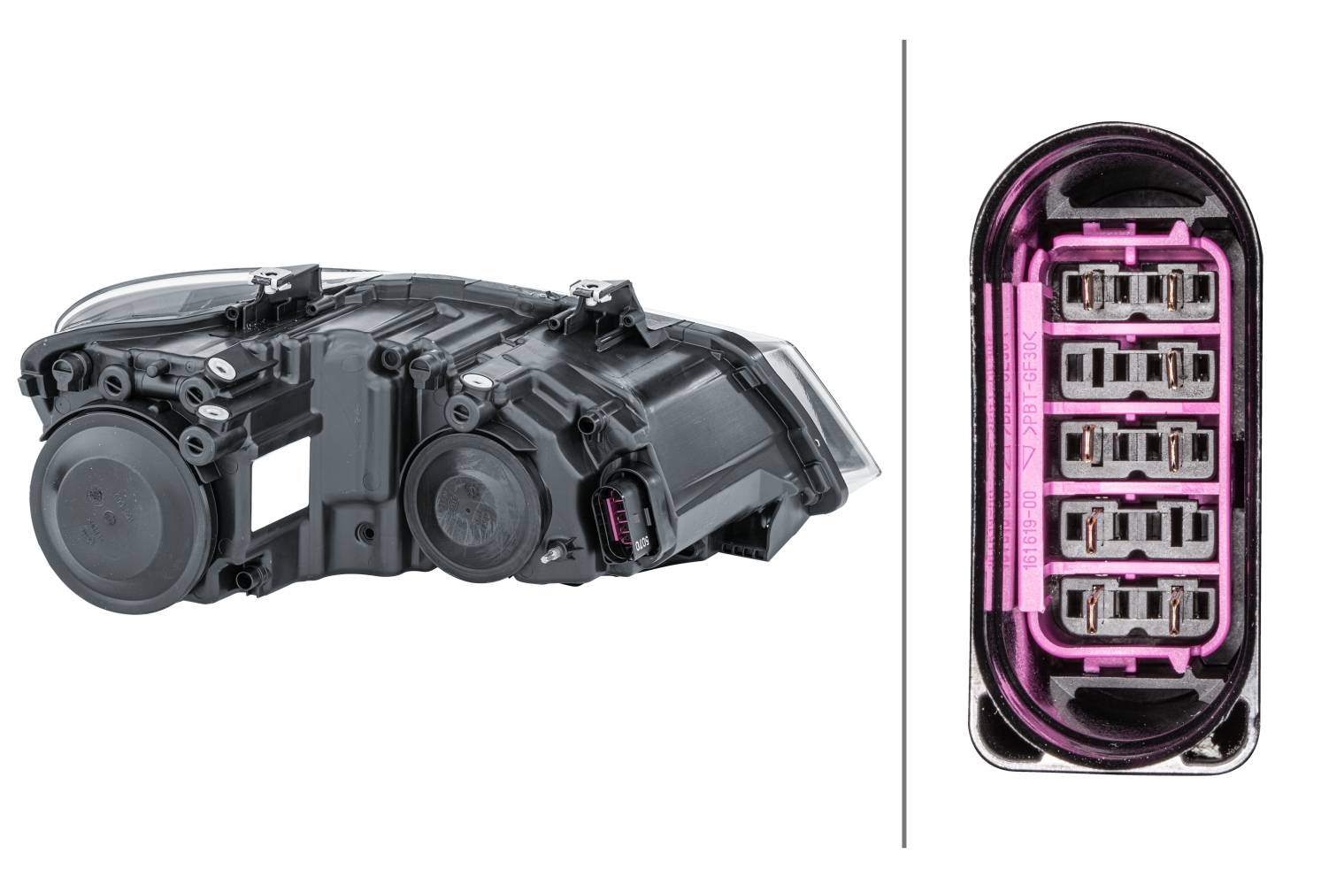 HELLA 1EE 247 051-091 FF/Halogen-Hauptscheinwerfer - links - für u.a. VW Polo (6R1, 6C1)