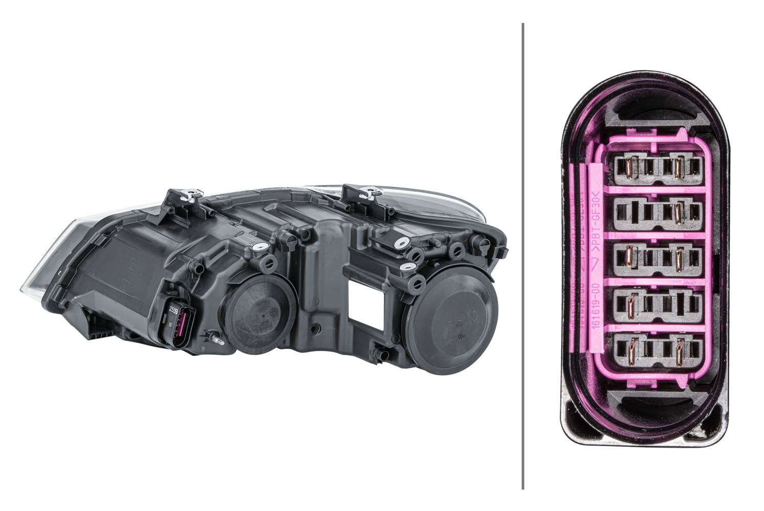 HELLA 1EE 247 051-101 FF/Halogen-Hauptscheinwerfer - rechts - für u.a. VW Polo (6R1, 6C1)
