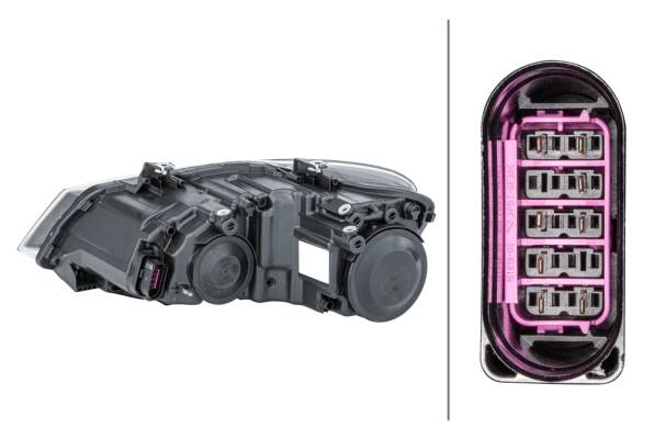 HELLA 1EE 247 051-101 FF/Halogen-Hauptscheinwerfer - rechts - für u.a. VW Polo (6R1, 6C1)