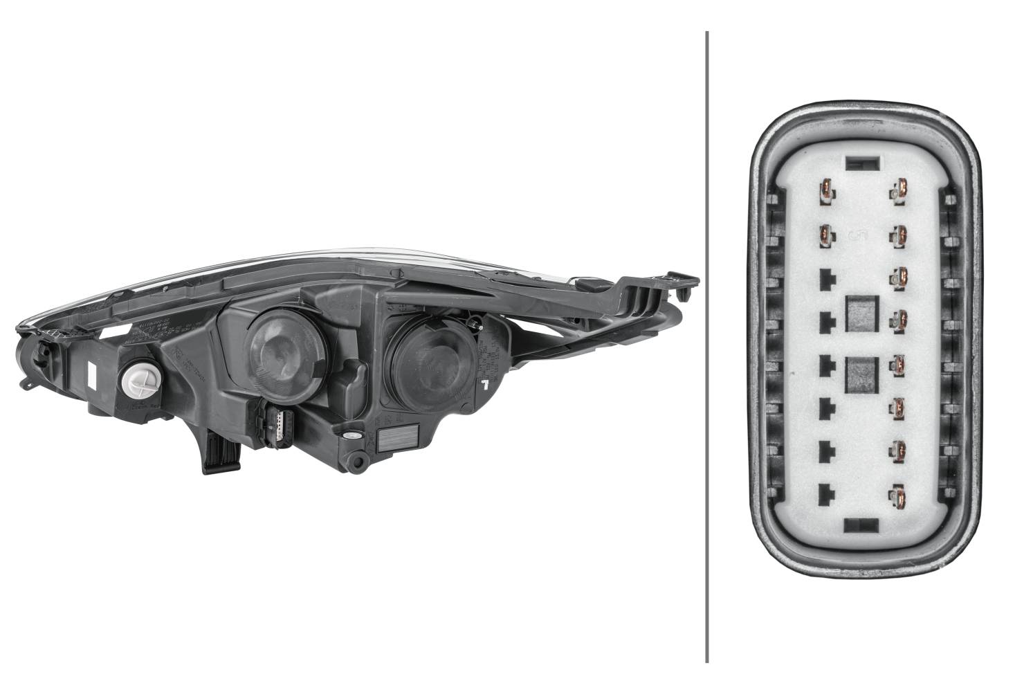 HELLA 1EE 354 803-021 Halogen-Hauptscheinwerfer - rechts - für u.a. Ford Fiesta VI (Cb1, Ccn)
