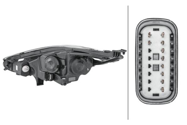 HELLA 1EE 354 803-021 Halogen-Hauptscheinwerfer - rechts - für u.a. Ford Fiesta VI (Cb1, Ccn)