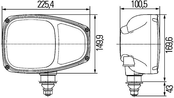 HELLA 1EE 996 174-261 Glühlampe-Hauptscheinwerfer - Combi 220 - 12V - Anbau - rechts
