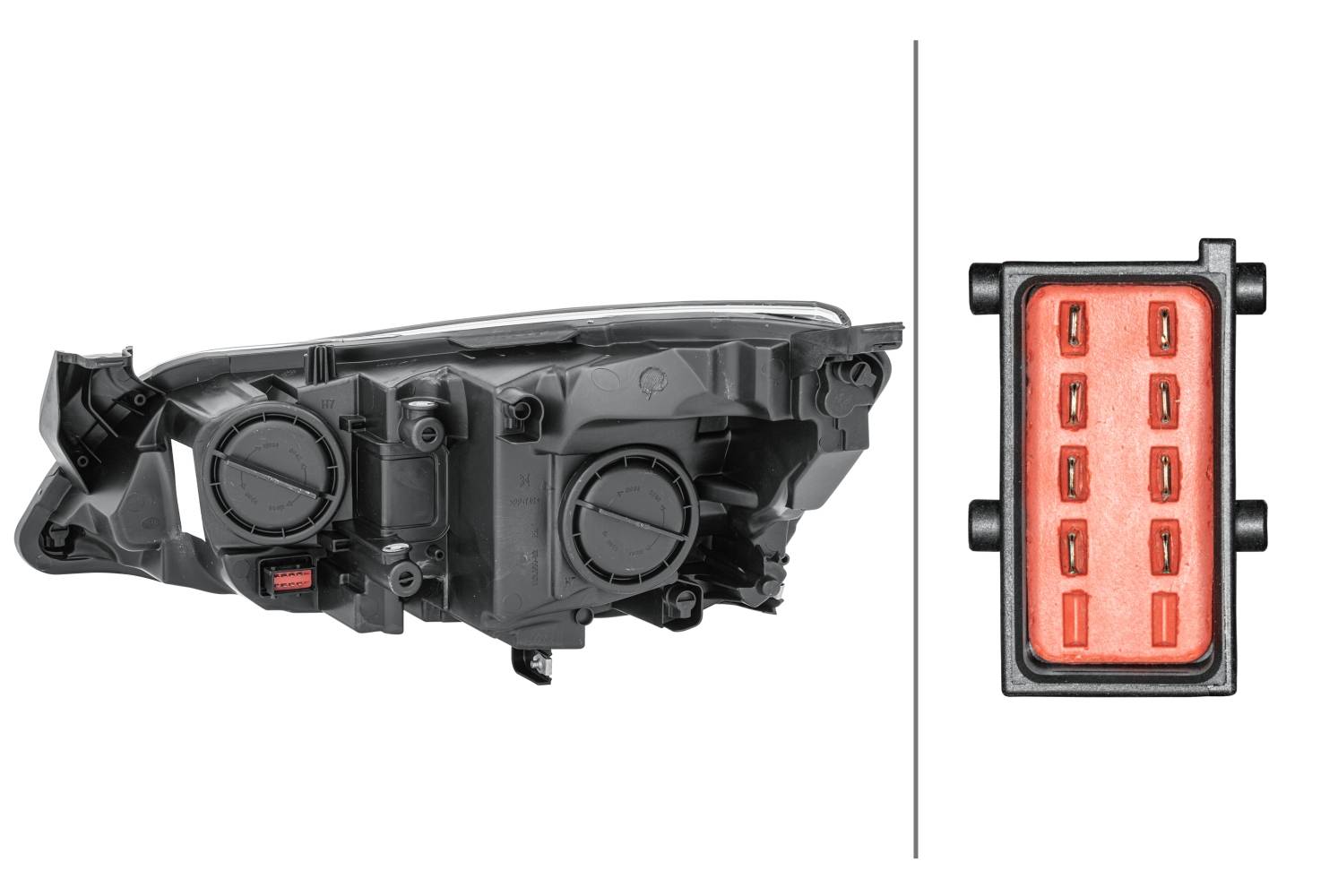 HELLA 1EG 010 011-361 FF/Halogen-Hauptscheinwerfer - rechts - für u.a. Opel Astra J (P10)