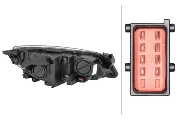 HELLA 1EG 010 011-371 FF/Halogen-Hauptscheinwerfer - links - für u.a. Opel Astra J (P10)