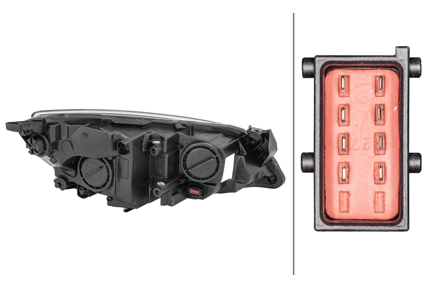 HELLA 1EG 010 011-371 FF/Halogen-Hauptscheinwerfer - links - für u.a. Opel Astra J (P10)