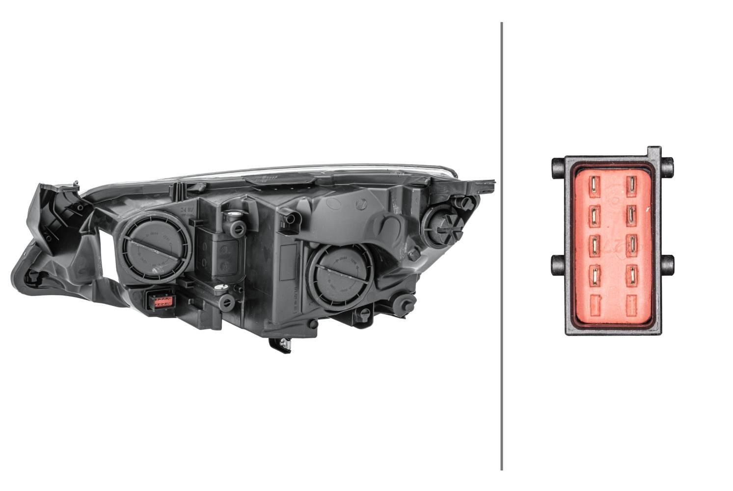 HELLA 1EG 010 011-621 FF/Halogen-Hauptscheinwerfer - rechts - für u.a. Opel Astra J (P10)