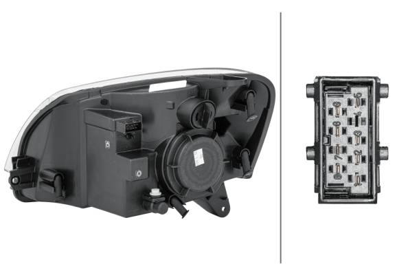 HELLA 1EG 010 196-021 Halogen-Hauptscheinwerfer - rechts - für u.a. Peugeot Partner Box (5_, G_)