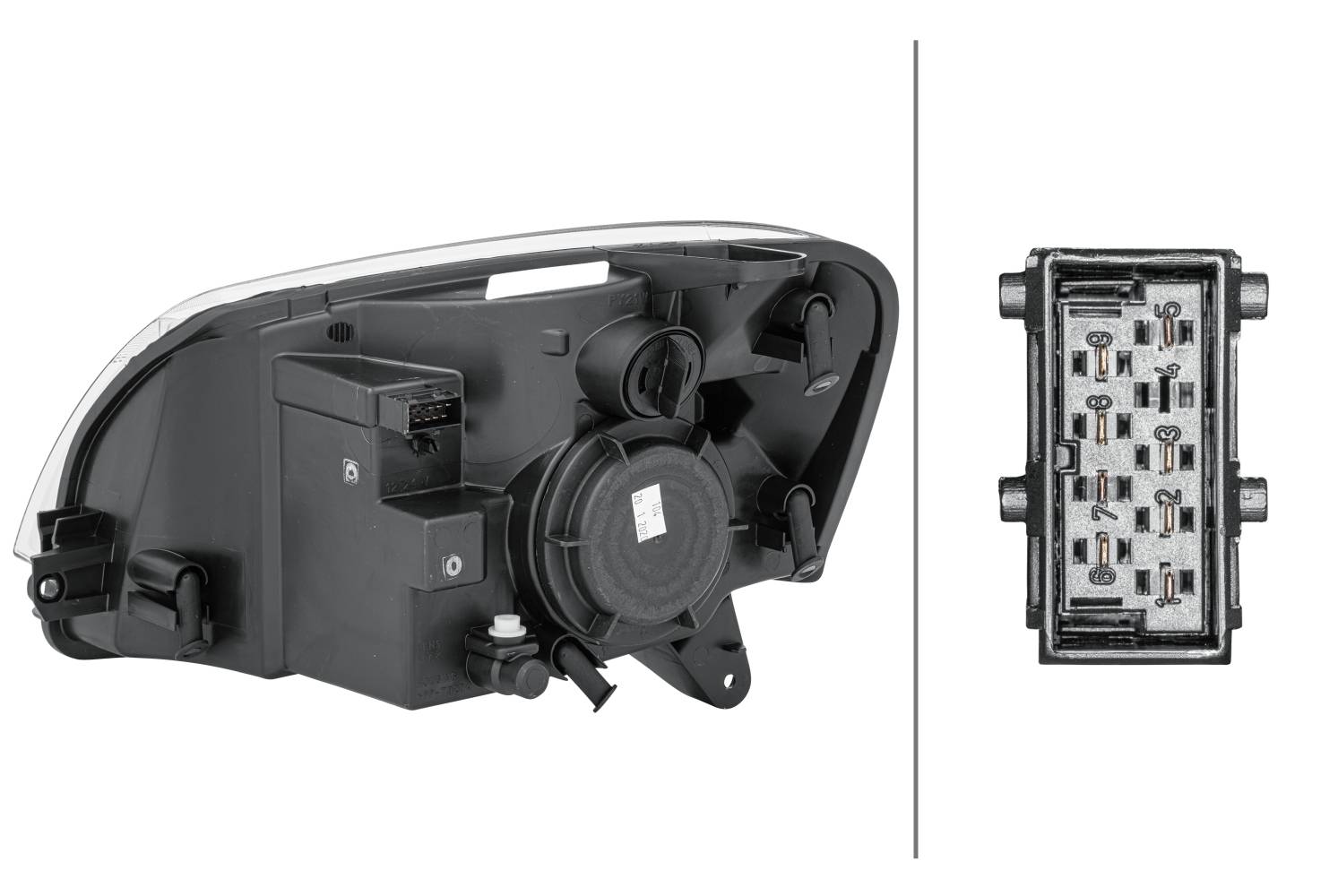 HELLA 1EG 010 196-021 Halogen-Hauptscheinwerfer - rechts - für u.a. Peugeot Partner Box (5_, G_)