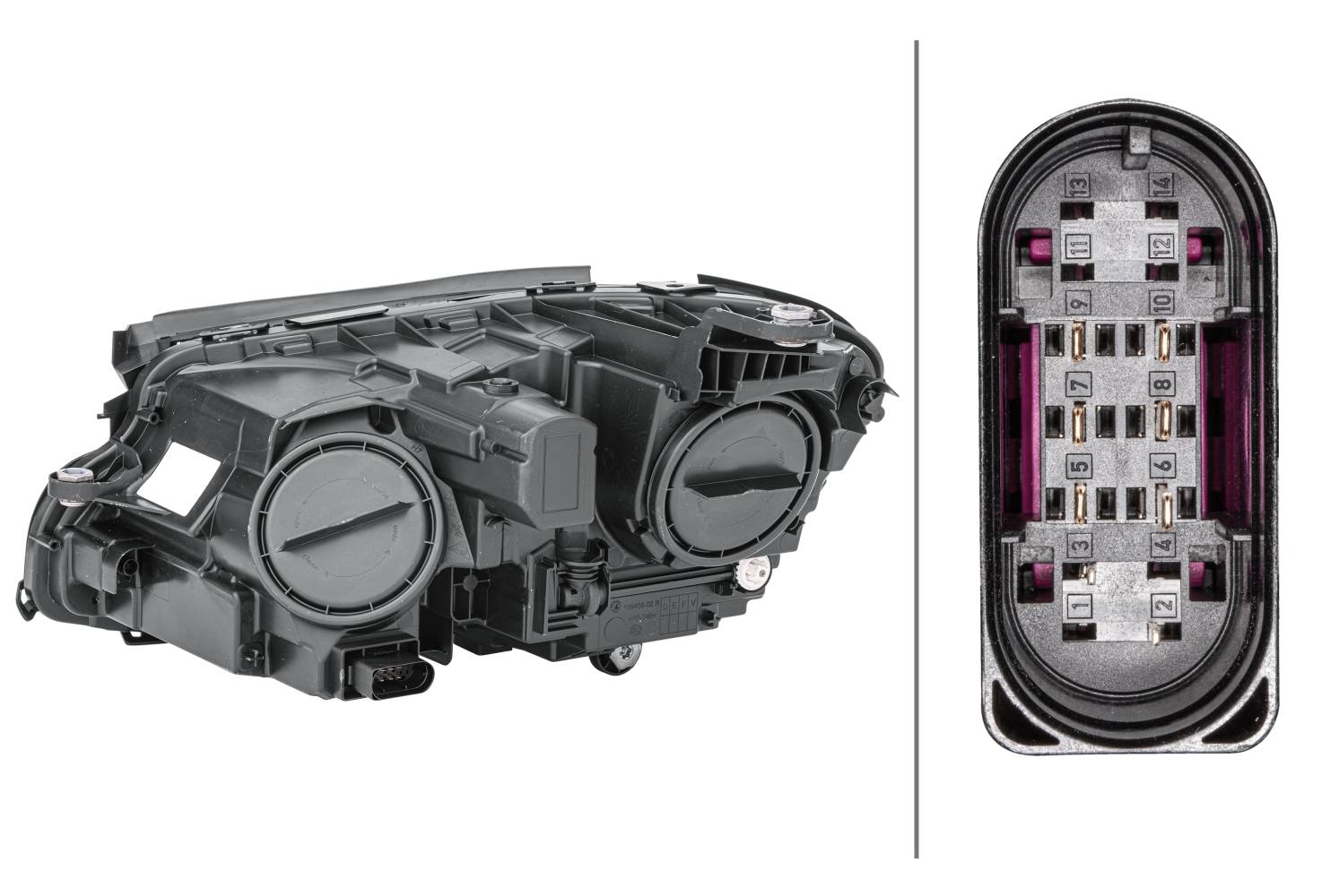 HELLA 1EG 012 076-061 Halogen-Hauptscheinwerfer - rechts - für u.a. MB E-Class (W213)
