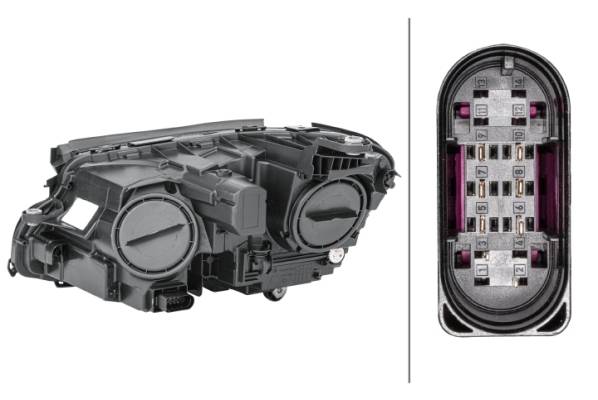 HELLA 1EG 012 076-061 Halogen-Hauptscheinwerfer - rechts - für u.a. MB E-Class (W213)