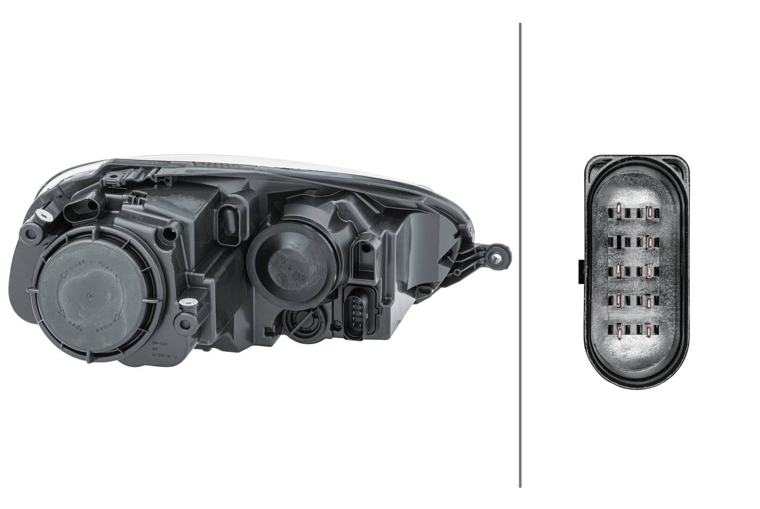 HELLA 1EG 247 007-411 Halogen-Hauptscheinwerfer - links - für u.a. VW Golf V (1K1)