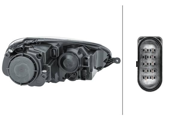 HELLA 1EG 247 007-411 Halogen-Hauptscheinwerfer - links - für u.a. VW Golf V (1K1)