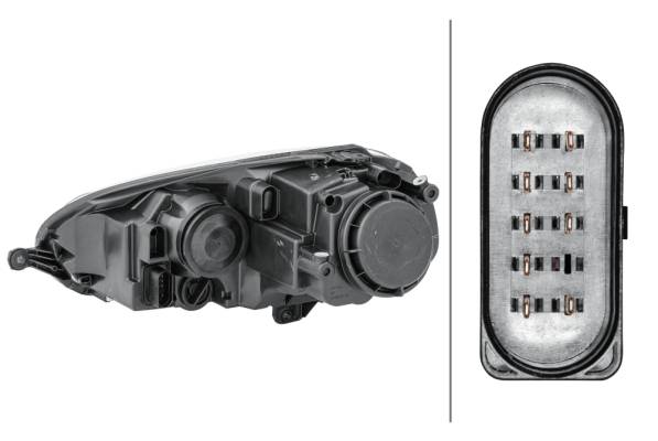HELLA 1EG 247 007-421 Halogen-Hauptscheinwerfer - rechts - für u.a. VW Golf V (1K1)