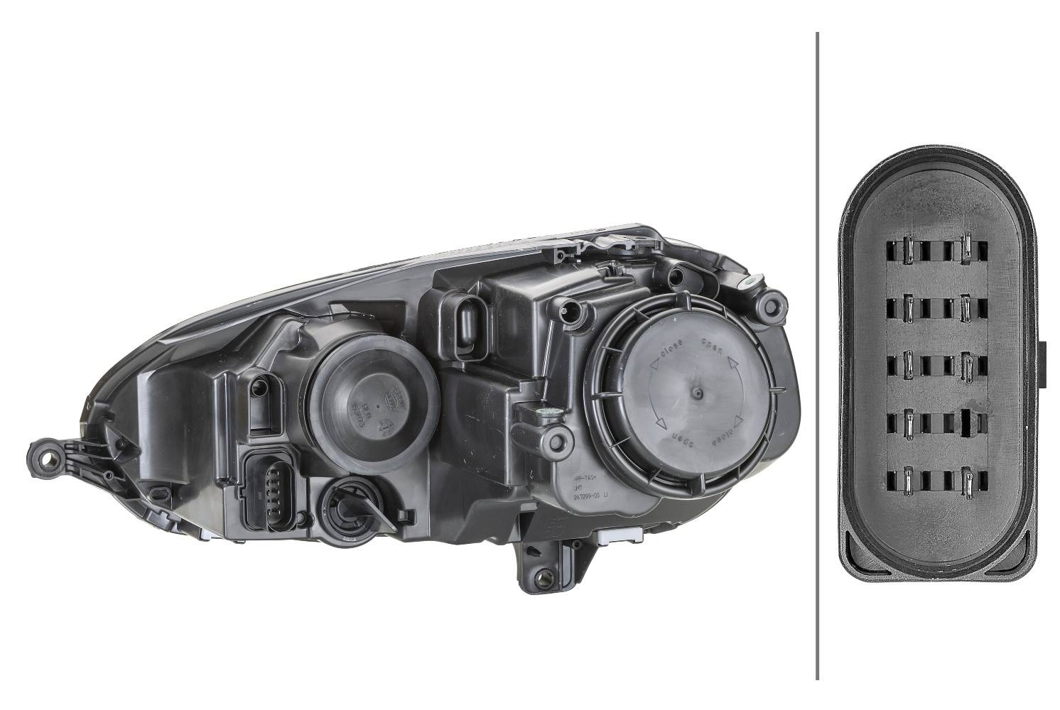 HELLA 1EG 247 007-571 Halogen-Hauptscheinwerfer - links - für u.a. VW Golf V (1K1)