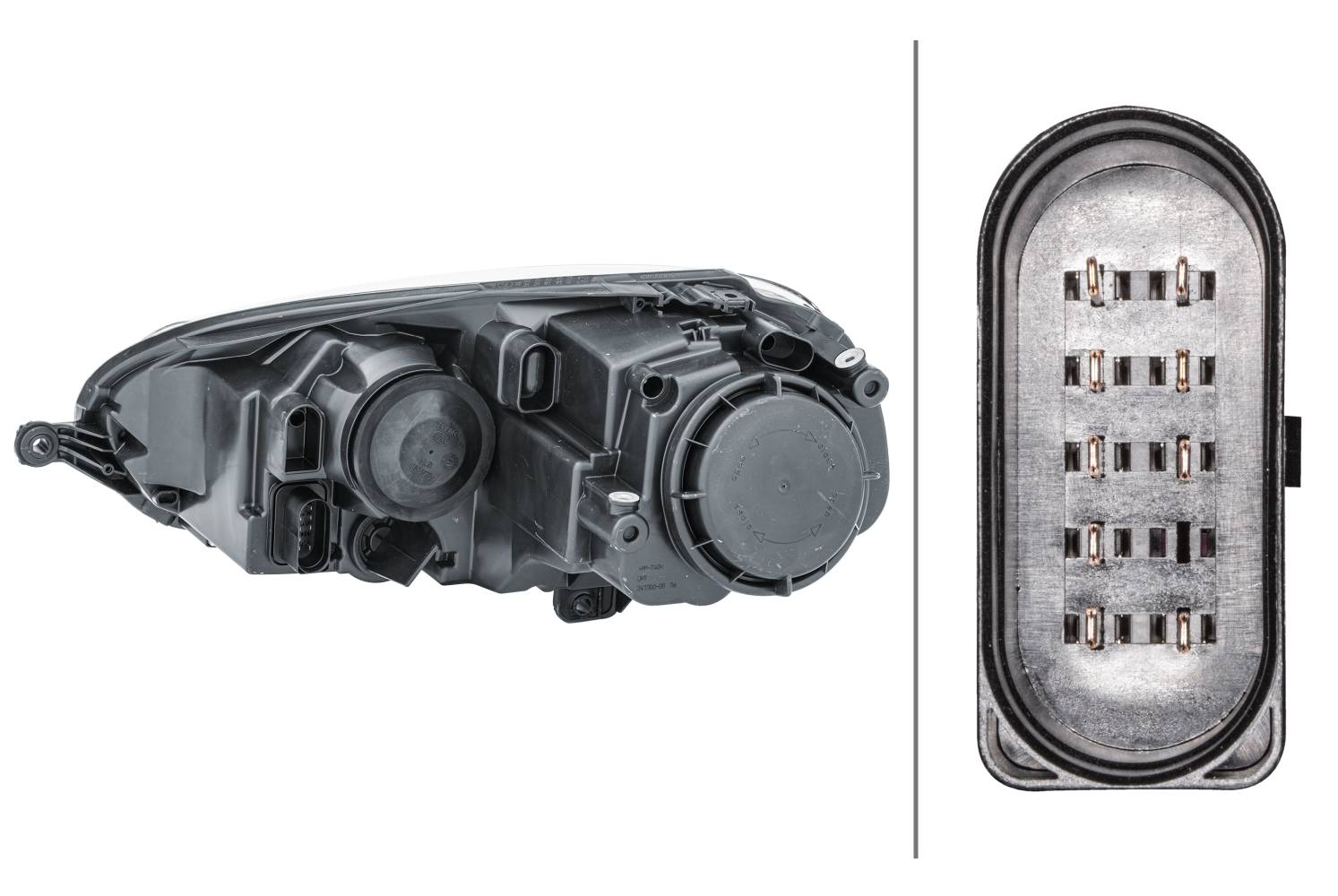 HELLA 1EG 247 007-621 Halogen-Hauptscheinwerfer - rechts - für u.a. VW Golf V (1K1)