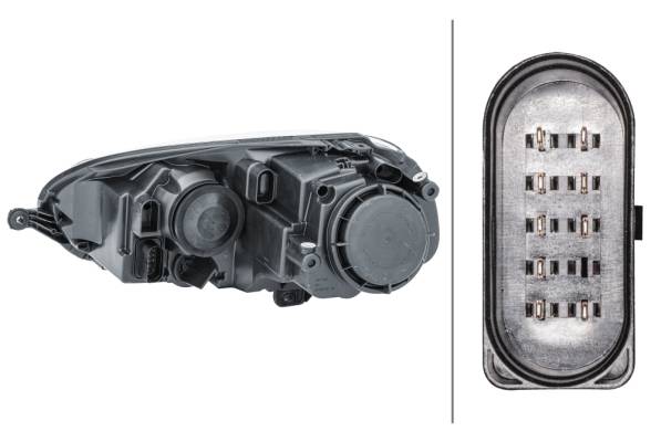 HELLA 1EG 247 007-621 Halogen-Hauptscheinwerfer - rechts - für u.a. VW Golf V (1K1)