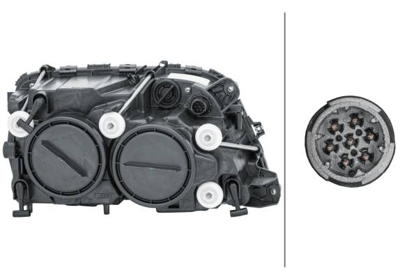 HELLA 1EH 009 513-031 FF/Halogen-Hauptscheinwerfer - links - für u.a. MB Actros MP3