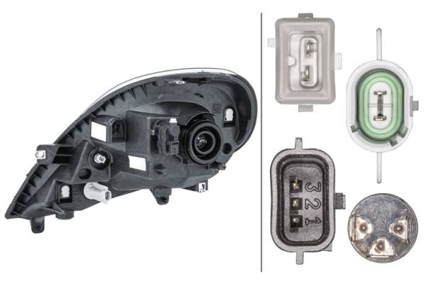 HELLA 1EH 354 541-021 Halogen-Hauptscheinwerfer - rechts - für u.a. Renault Trafic II Box (Fl)