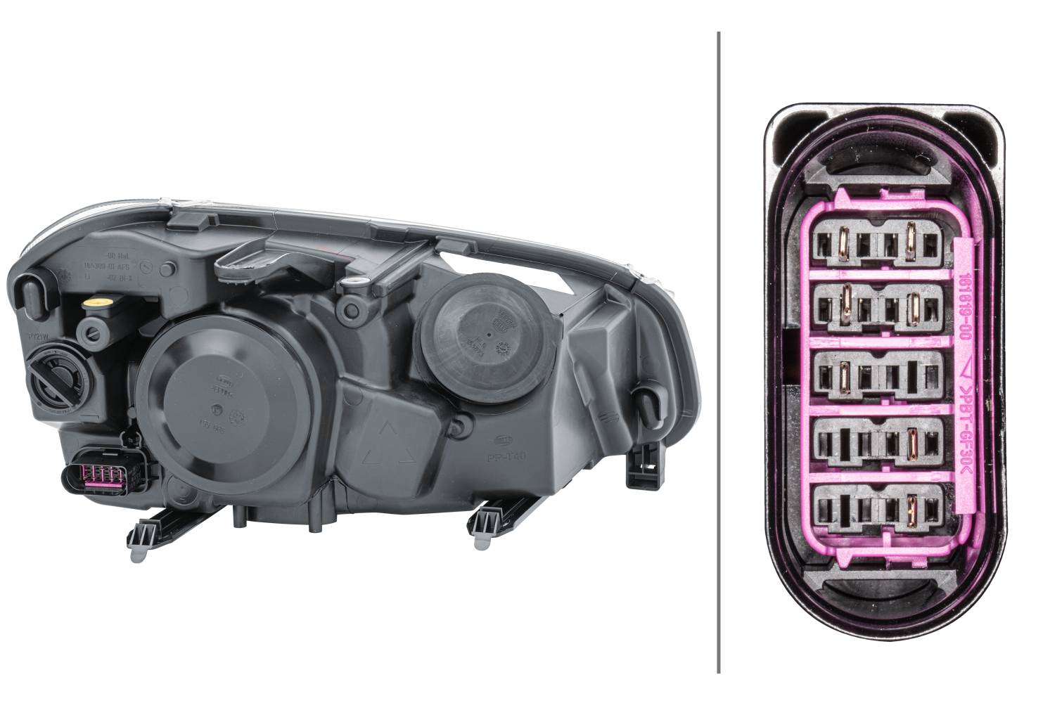 HELLA 1EJ 009 587-611 FF/Halogen-Hauptscheinwerfer - links - für u.a. Ford C-Max (Dm2)