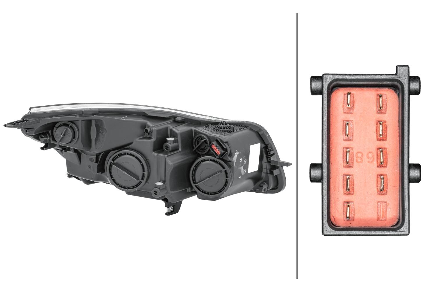 HELLA 1EJ 009 630-311 FF/Halogen-Hauptscheinwerfer - links - für u.a. Buick (Sgm) Regal II (Eg1)