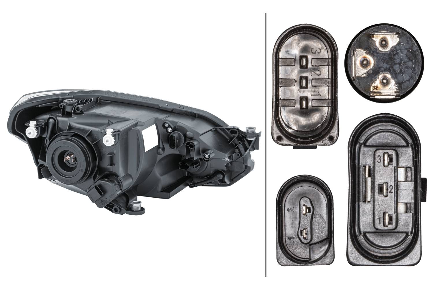 HELLA 1EJ 010 670-021 FF/Halogen-Hauptscheinwerfer - rechts - für u.a. VW Up (121, 122, Bl1, Bl2, Bl